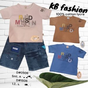 👕 "Build Mission" Boys Cotton Lycra Set – By KB Fashion
