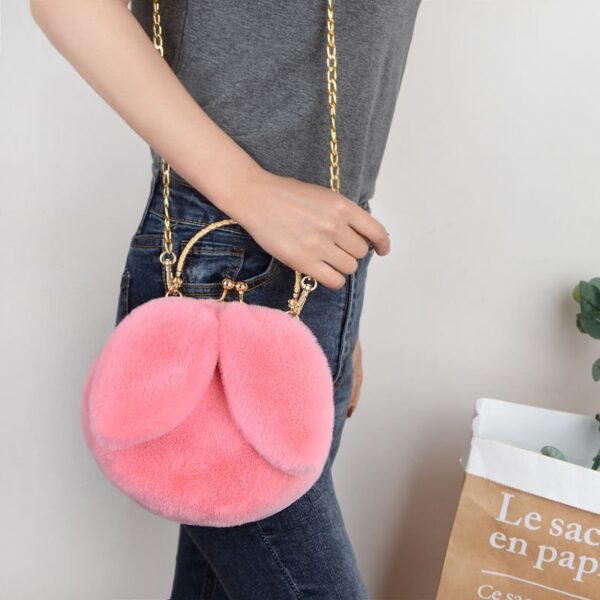 Handbags Fluffy Bags Furry Casual Shopping Bags Women's Cute Shoulder Bags - Image 2