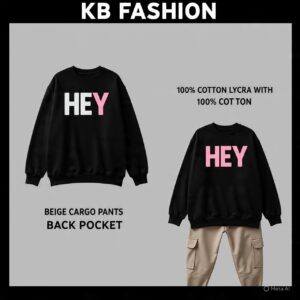 "HEY Graphic Shirt with Full Cargo Pants – Boys Premium Set"