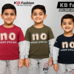 "No When You Are – Boys Cotton Streetwear Set"
