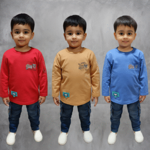 Boys' Premium Cotton Lycra T-Shirt & Denim Pant Set – Multiple Colors