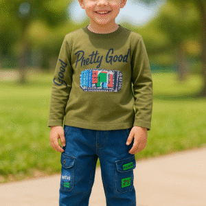 Premium "Pretty Good" Boys Outfit Set – Stylish & Comfortable (Sizes 1/2 & S-M-L)